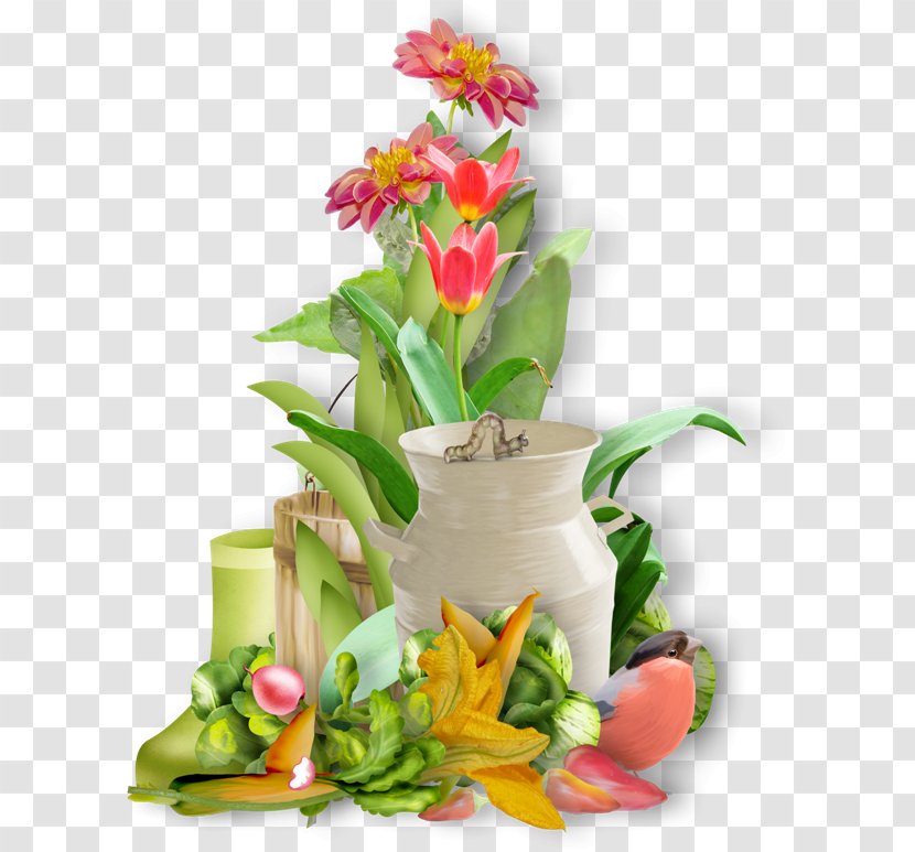 Floral Design Afternoon Flower Clip Art - Brassica Oleracea - Vase Of Transparent PNG