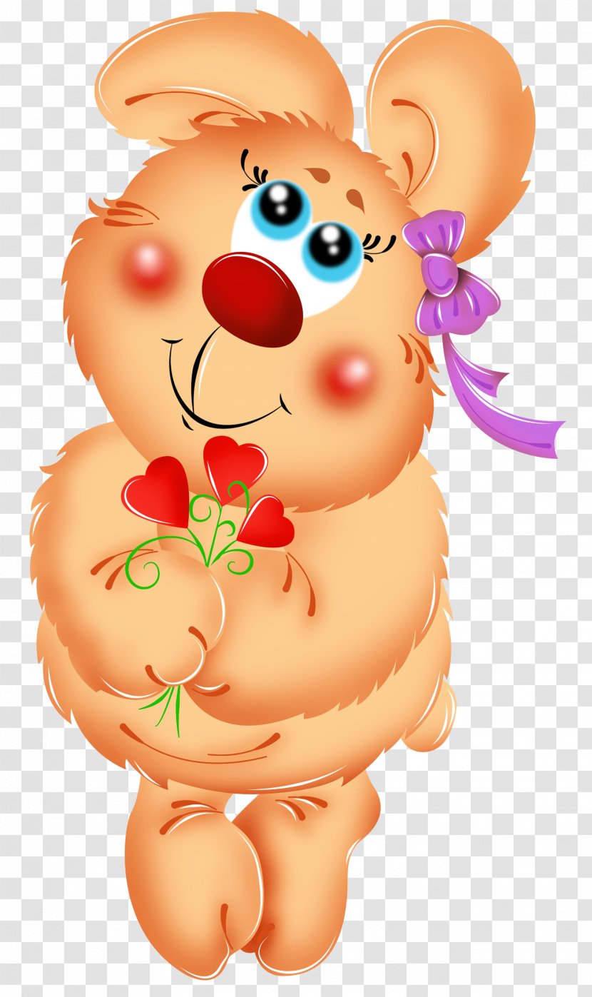 Valentine's Day Love Drawing - Tree - Valentine Bear With Hearts Bouquet PNG Picture Transparent PNG