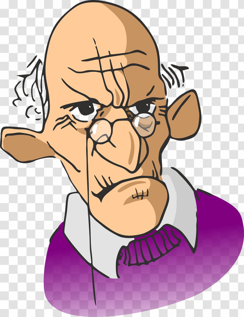 Cartoon Drawing Clip Art - Watercolor - Old Man Transparent PNG