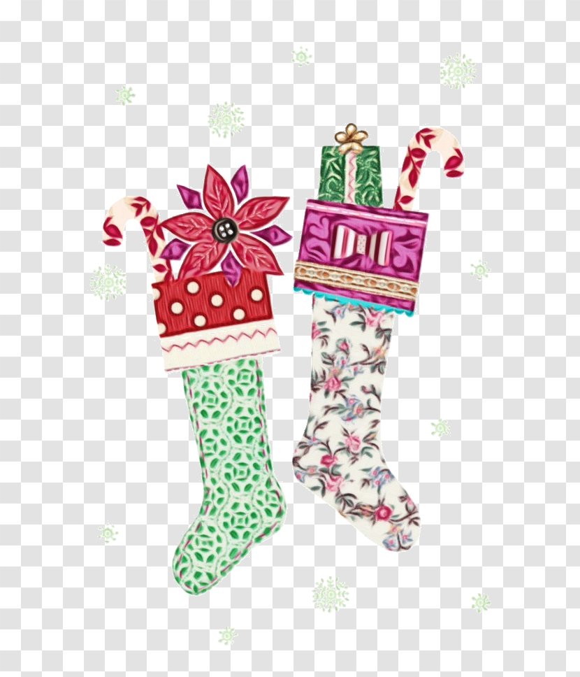 Christmas Stocking - Pink - Decoration Sock Transparent PNG