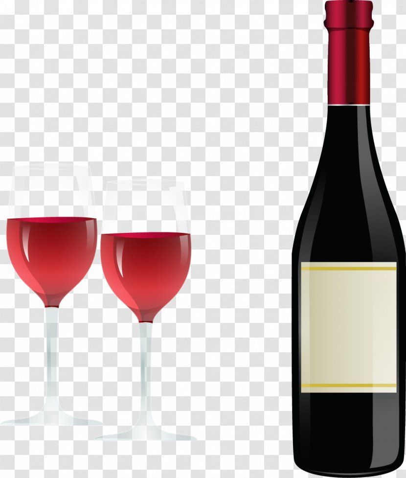 Red Wine Cup Glass - Alcoholic Beverage - Vector Hand-painted And Cups Transparent PNG