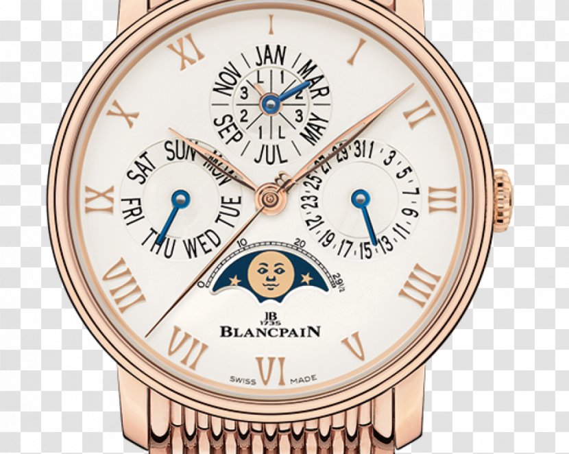 Villeret Blancpain Quantième Perpétuel Watch - Watchmaker Transparent PNG