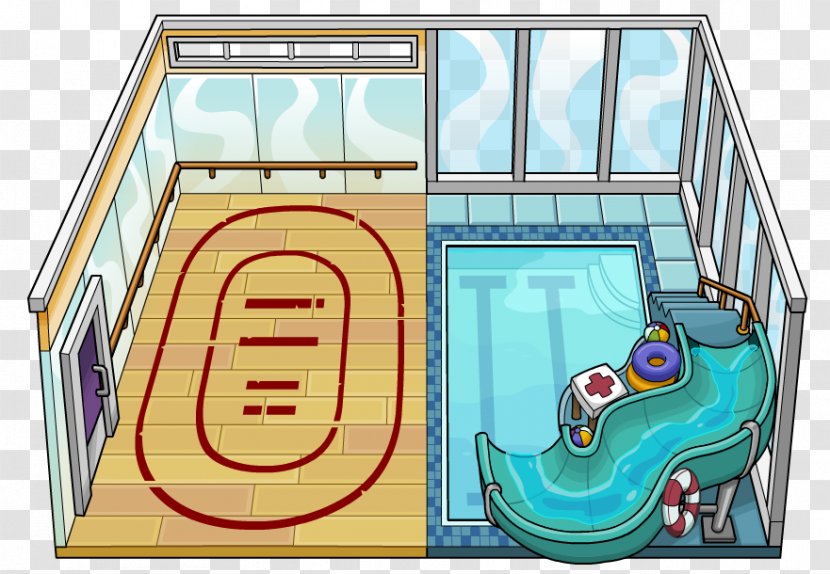 Igloo Club Penguin Game Swimming Pool - Hola - Night Transparent PNG