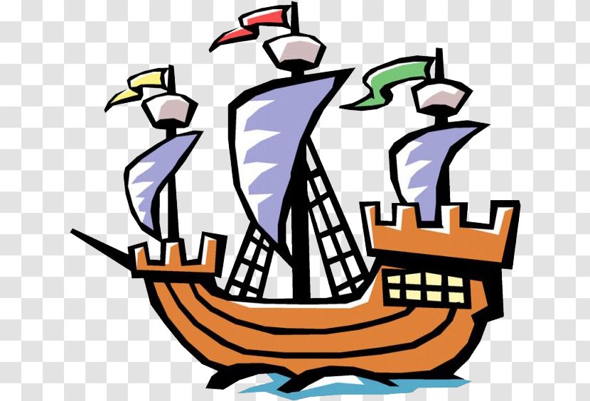 Voyages Of Christopher Columbus Clip Art La Navidad Ship - Viking Ships Transparent PNG