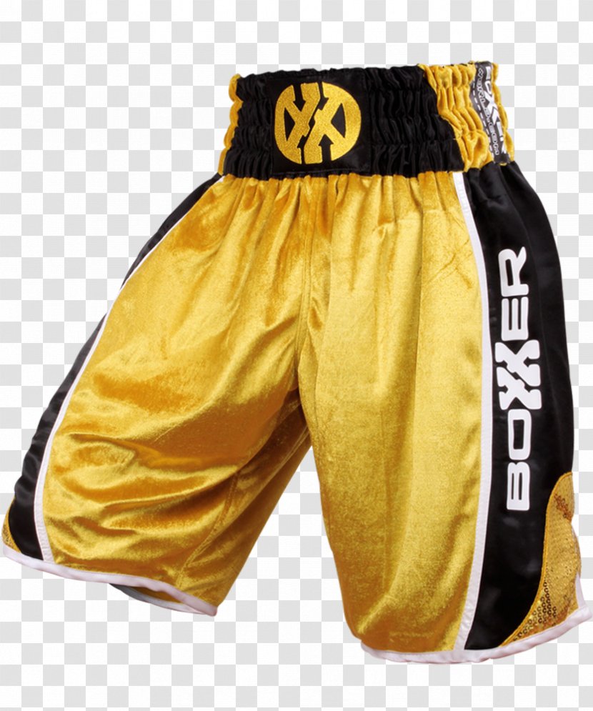 Trunks Boxing Boxer Shorts Hockey Protective Pants & Ski - Black And Yellow Curve Transparent PNG