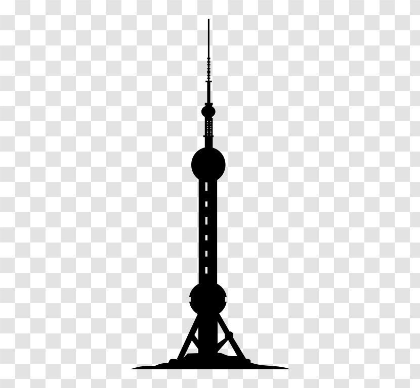 Oriental Pearl Tower Shanghai Burj Khalifa Drawing - Line Art - The Transparent PNG