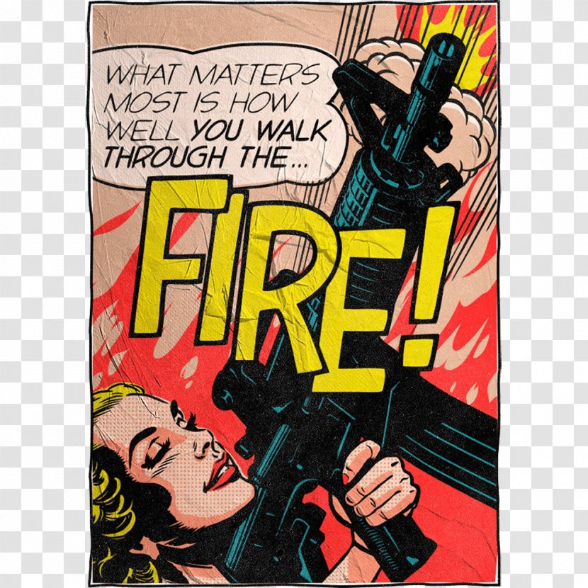 Roy Lichtenstein Pop Art Artist Printmaking - Fictional Character - Fire Text Transparent PNG
