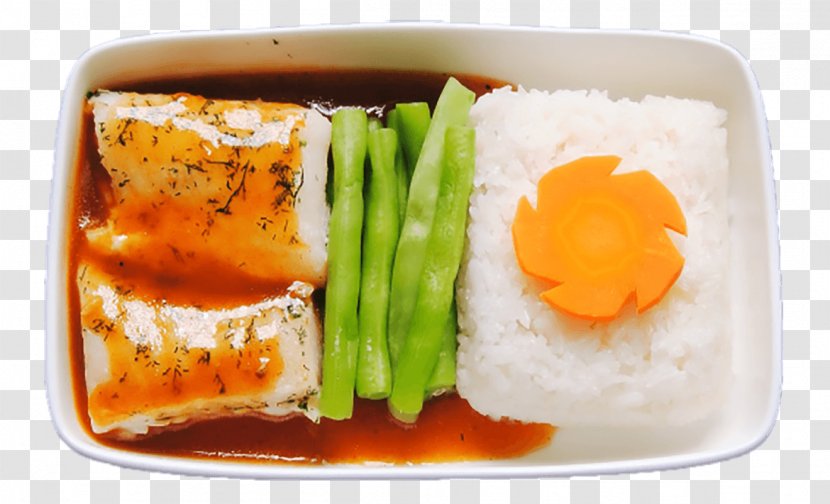 Bento Vegetarian Cuisine Garnish Food Vegetable - Sauce - Lemon Rice Transparent PNG