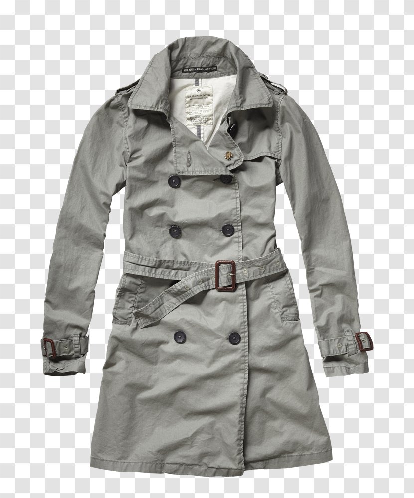 Trench Coat Overcoat Grey - Rhododendron Transparent PNG