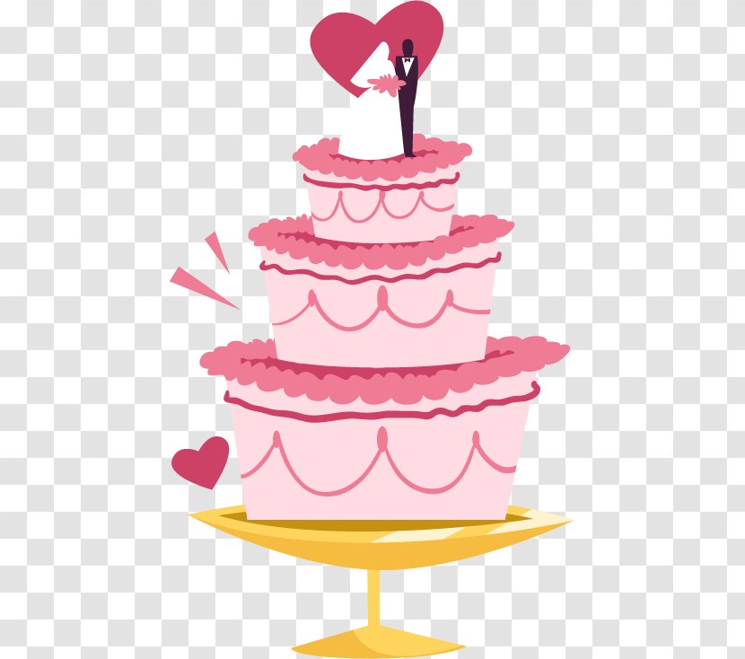 Wedding Cake Royal Icing Sugar Layer Torte - Ceremony Supply - Vector Transparent PNG