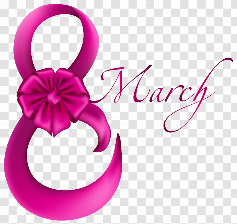 March 8 International Women's Day Clip Art - Happy Transparent PNG