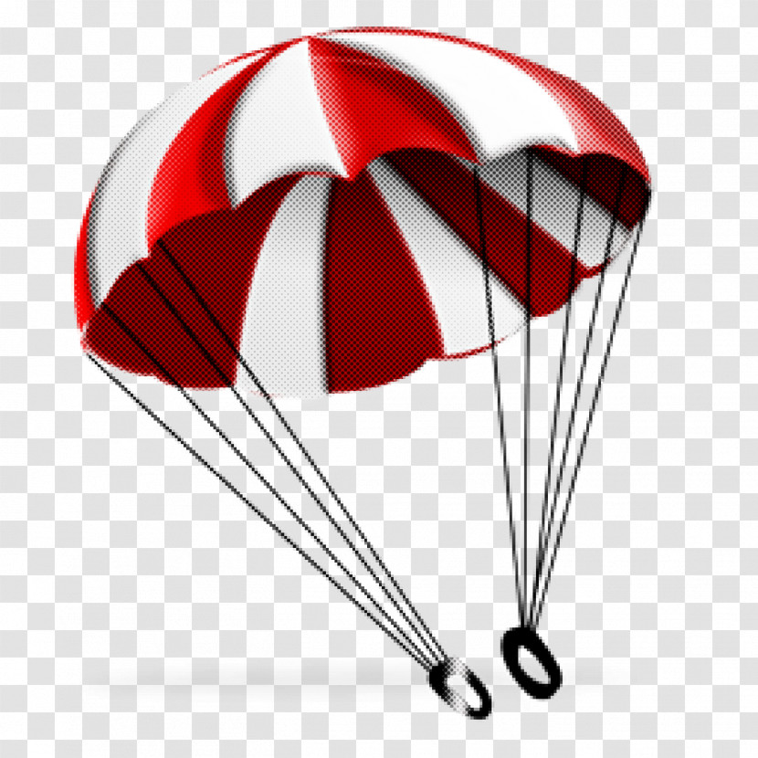 Parachute Parachuting Red Air Sports Paragliding Transparent PNG