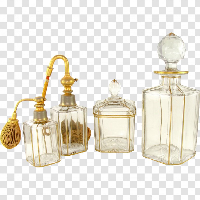 Glass Bottle - Brass Transparent PNG