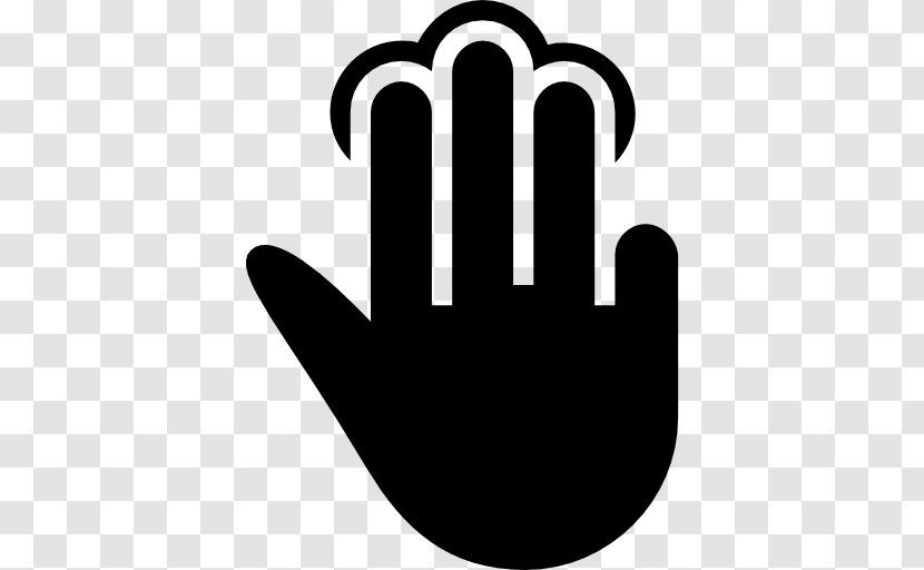 Finger Gesture Symbol - Black And White - Rock N Roll Hand Transparent PNG