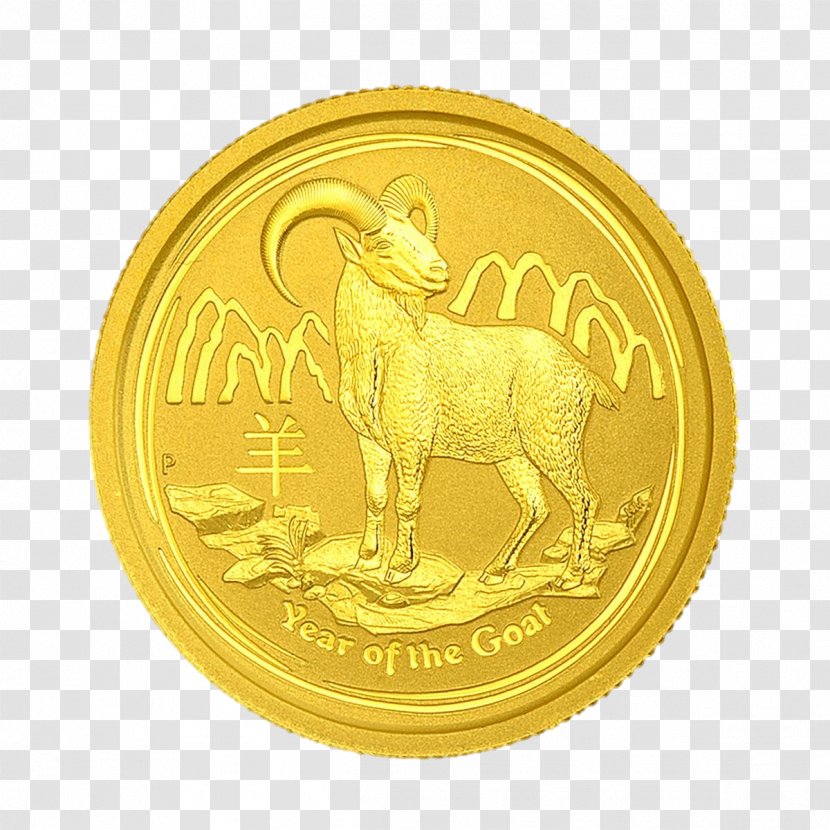 Gold Coin - Commemorative - Free To Pull The Year Of Goat Coins Transparent PNG