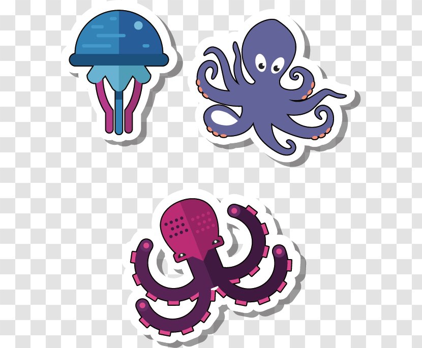 Octopus Marine Biology Clip Art - Watercolor - Software Organisms Transparent PNG