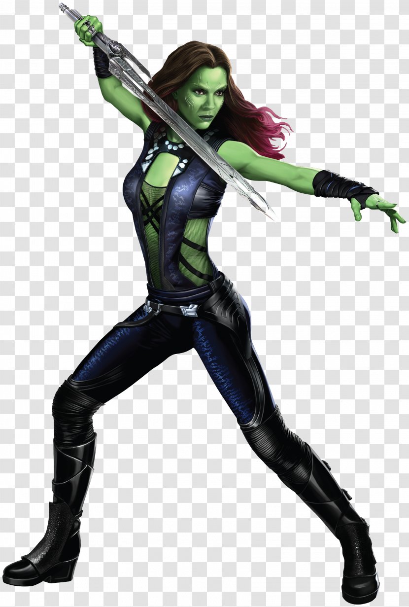 Gamora Star-Lord Halloween Costume Cosplay - Silhouette - Black Widow Transparent PNG