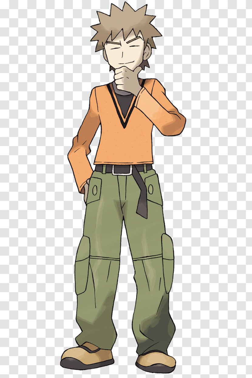 Pokémon HeartGold And SoulSilver Gold Silver Red Blue Brock Ash Ketchum - Joint - Standing Transparent PNG