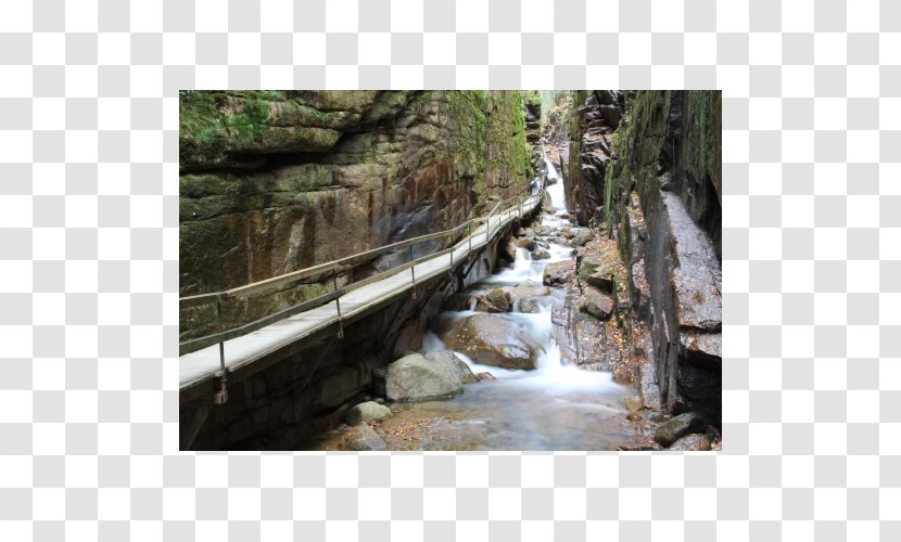 Franconia Notch Mount Flume The Waterfall - Creek - Park Transparent PNG