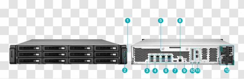 QNAP TVS-EC1280U-SAS-RP Serial Attached SCSI Network-attached Storage TVS-EC1580MU-SAS-RP Systems, Inc. - Hard Drives - Technology Transparent PNG