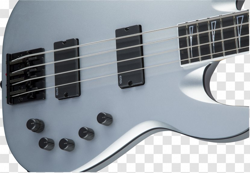 Bass Guitar Acoustic-electric Musical Instruments - Pickup - Silver Microphone Transparent PNG