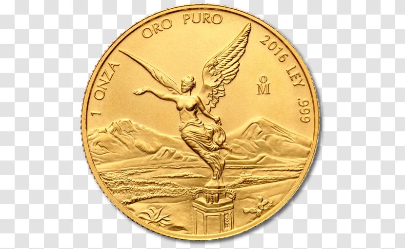 Libertad Ounce Gold Coin - Eagle - Mexican Coins Transparent PNG