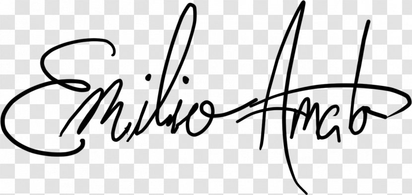 Emilio's Italian Restaurant Signature Handwriting - Cartoon - Silhouette Transparent PNG