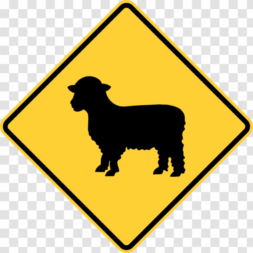 Warning Sign Traffic Child Safety - Sheep Transparent PNG