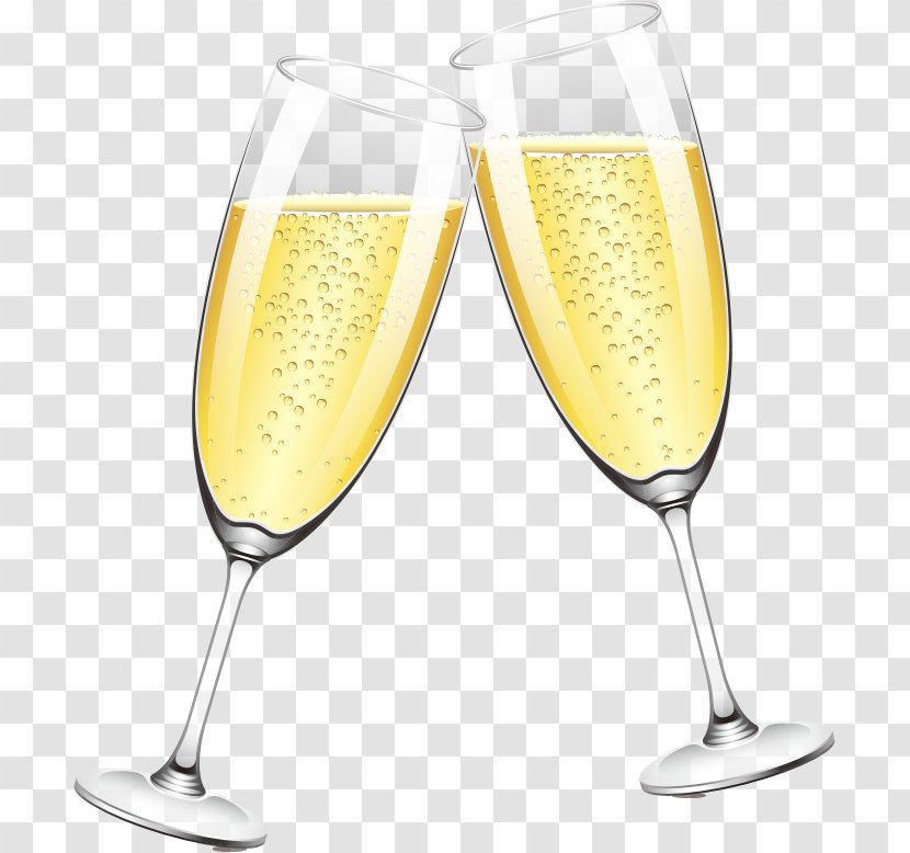 Champagne Glass - Bellini - Two Glasses Of Transparent PNG
