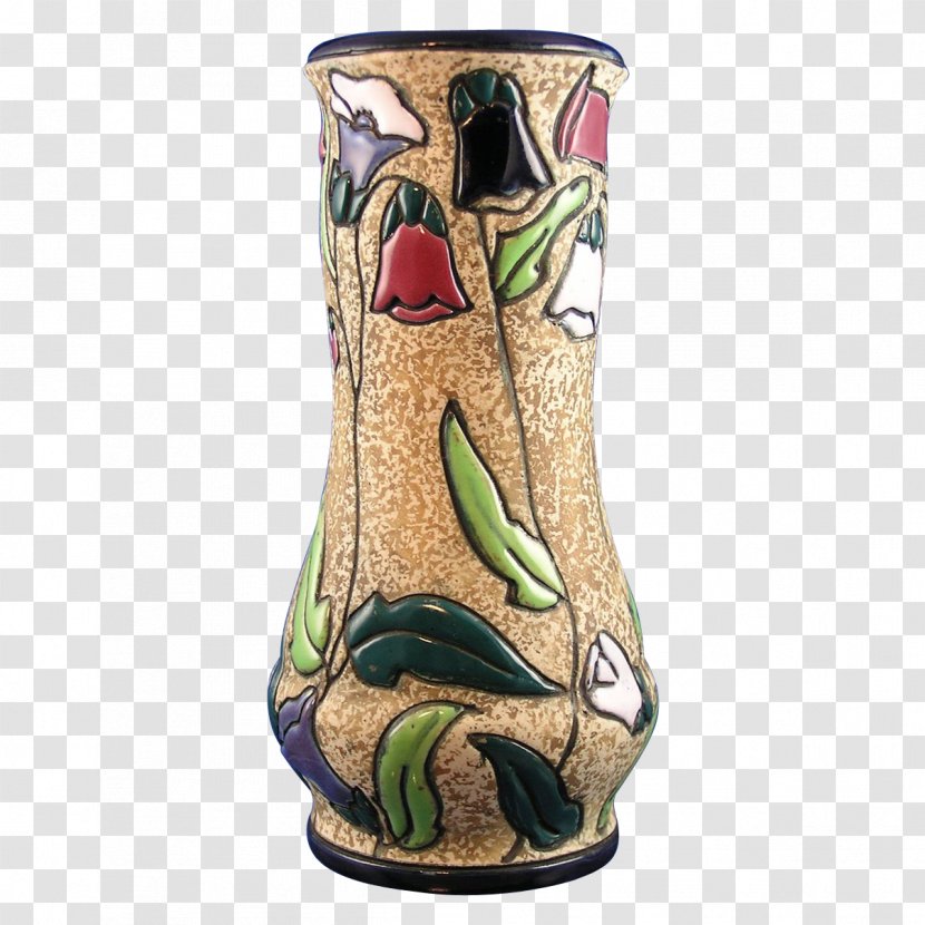 Vase Ceramic Floral Design Amphora - Porcelain Transparent PNG