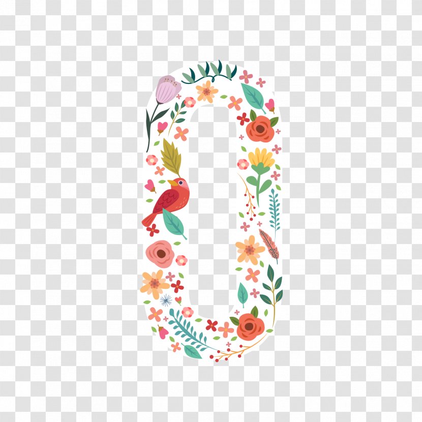 Letter Computer File - Art - Flowers O Transparent PNG