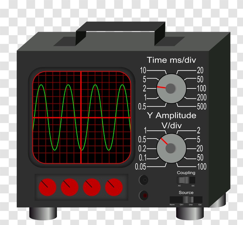 Oscilloscope Electronics Electric Potential Difference Diagram Time Base Generator - Stereo Amplifier Transparent PNG