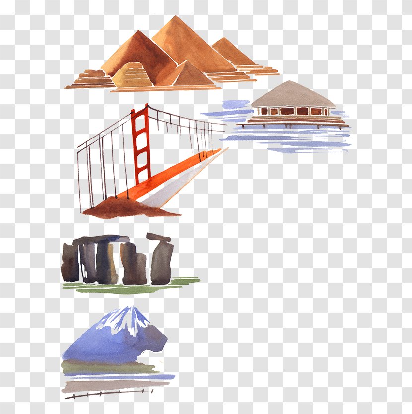 Cartoon Clip Art - Roof - Egyptian Pyramid Transparent PNG