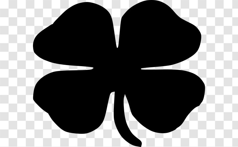 Four-leaf Clover Silhouette Shamrock Clip Art - Drawing Transparent PNG