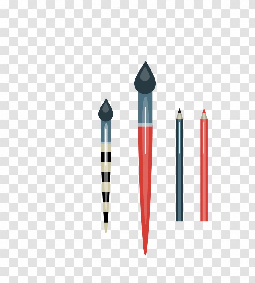 Stationery Colored Pencil Ink Brush - Vector Color Pencils Transparent PNG