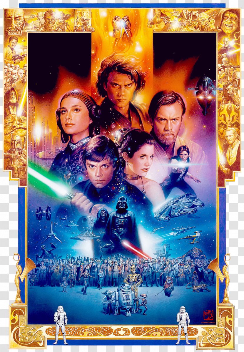 Star Wars Prequel Trilogy Anakin Skywalker Obi-Wan Kenobi C-3PO - Picture Frame Transparent PNG