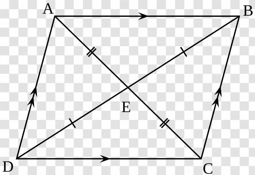 Parallelogram Quadrilateral Congruence Geometry - Black And White - Rhombus Transparent PNG