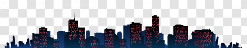 Blue Black Light City Transparent PNG