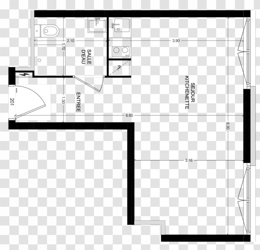 Floor Plan White Angle - Structure Transparent PNG