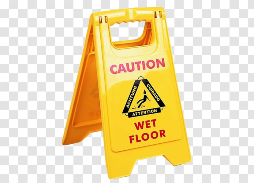 Product Design Warning Sign - Yellow - Caution Wet Floor Transparent PNG