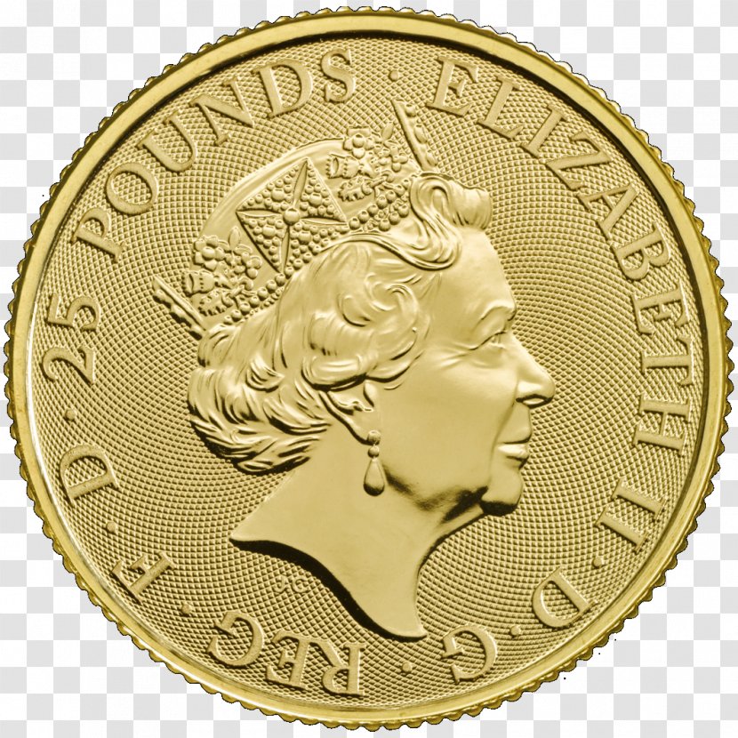 United Kingdom The Queen's Beasts Bullion Coin Gold - Metal Transparent PNG