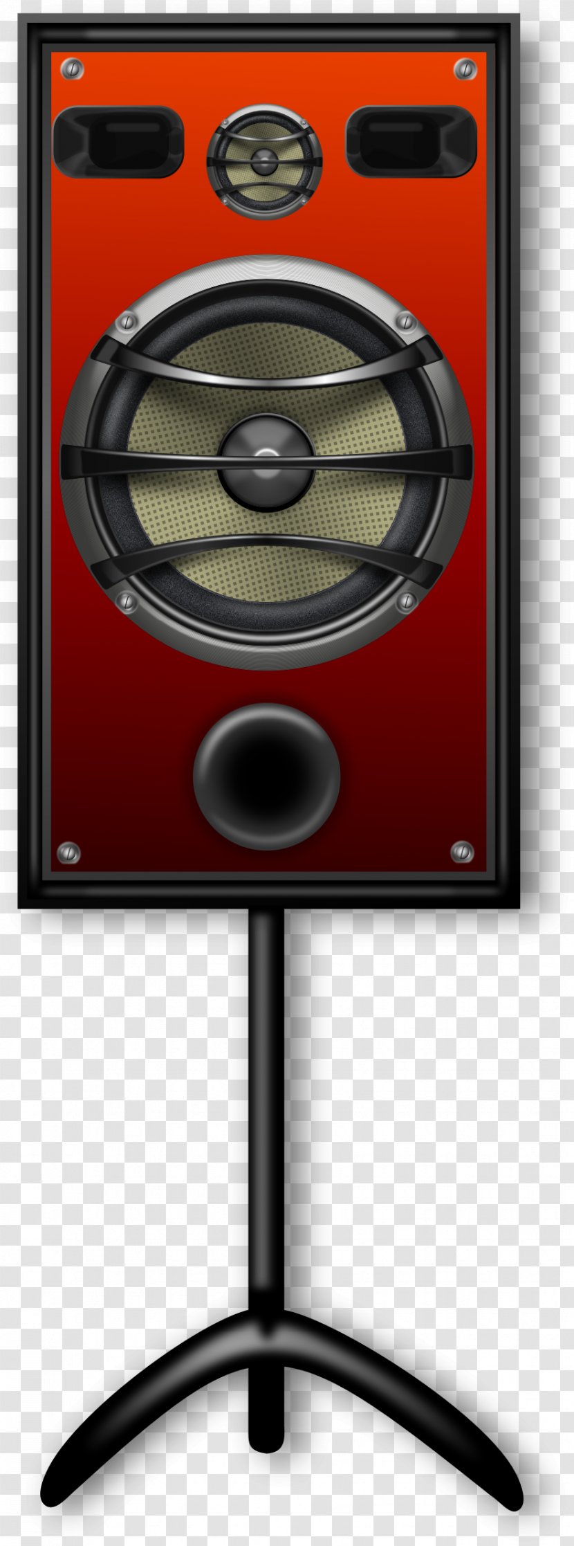 Loudspeaker Studio Monitor Clip Art - Inkscape - Audio Speakers Transparent PNG