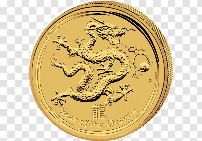 Perth Mint Dragon Ounce Dog Bullion Coin - Proof Coinage Transparent PNG