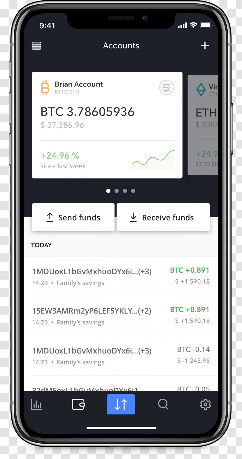 Ledger Cryptocurrency Mobile Phones - Cash - Ethereum Transparent PNG