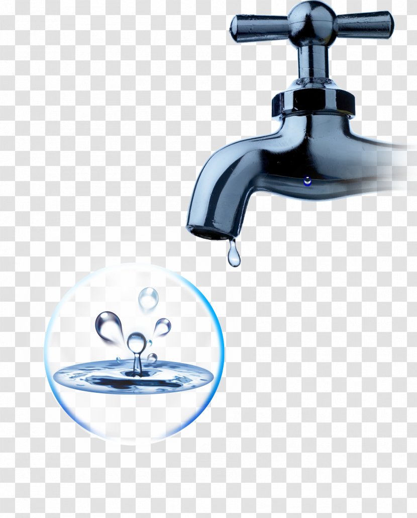 Tap Water Drinking Supply - Bottled - Creative Metal Faucet Transparent PNG