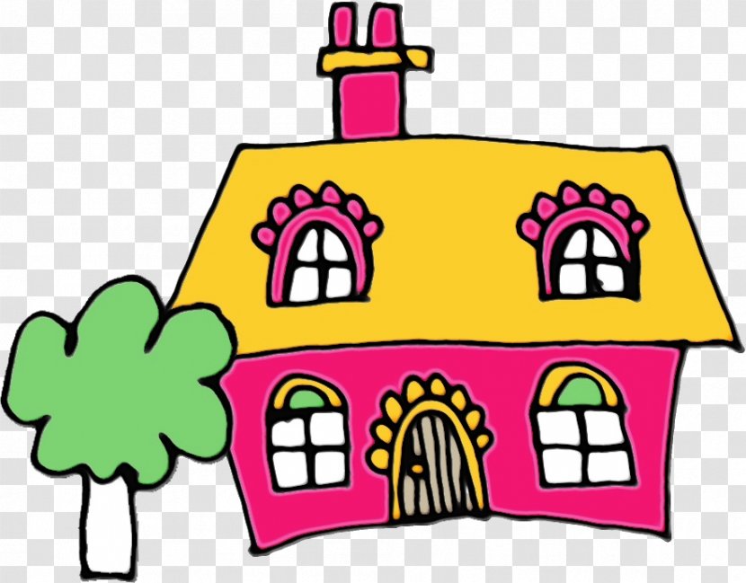 Watercolor Cartoon - Meter - House Transparent PNG