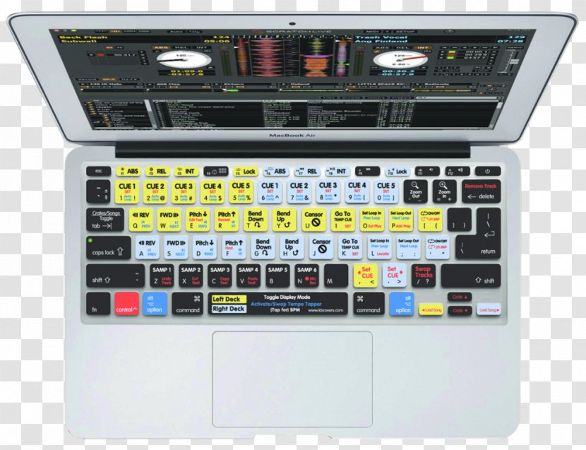 Scratch Live Mac Book Pro Computer Keyboard Serato Audio Research Disc Jockey - Macbook Transparent PNG