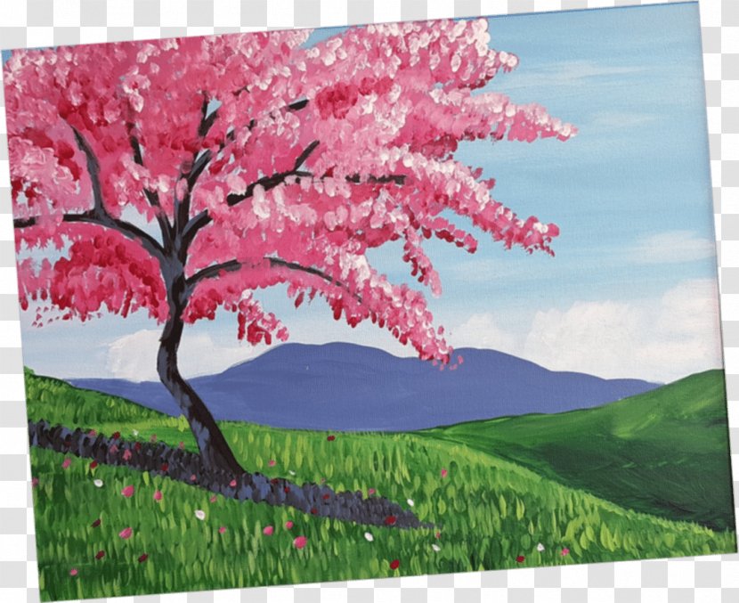 Cherry Blossom Painting Acrylic Paint - Sky Plc Transparent PNG
