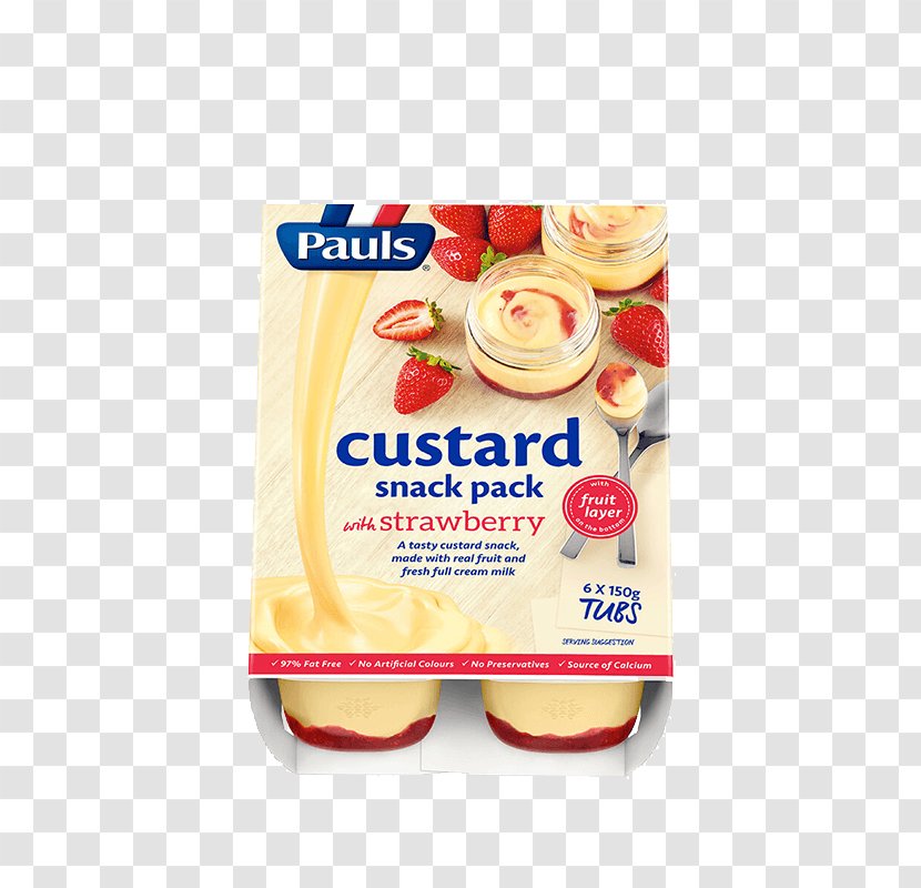 Cream Custard Milk Flavor Hunt's Snack Pack - Yoghurt Transparent PNG