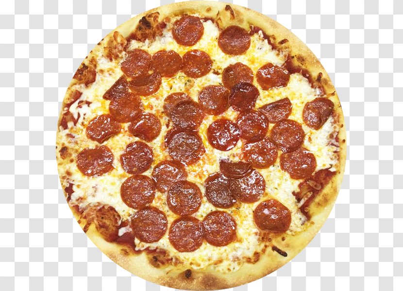 California-style Pizza Salami Bacon Pepperoni - Food - Banana Peppers Transparent PNG